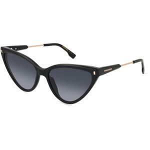 Safilo GmbH Dsquared2 D2 0134/S Damen-Sonnenbrille Vollrand Cat Eye Acetat-Gestell, Schwarz