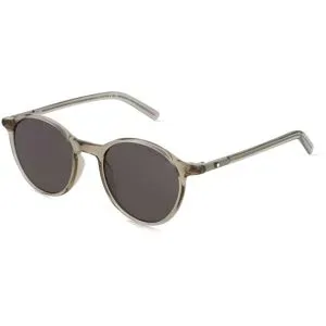 Kering Eyewear Spa Montblanc MB0324S Herren-Sonnenbrille Vollrand Rund Acetat-Gestell, Beige