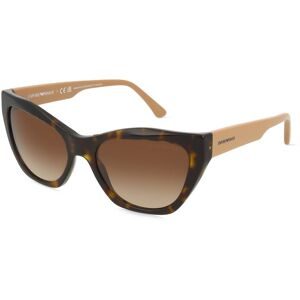 Luxottica Fashion Brillen Vertriebs GmbH Emporio Armani 0EA4176 Damen-Sonnenbrille Vollrand Cat Eye Acetat-Gestell, Havanna