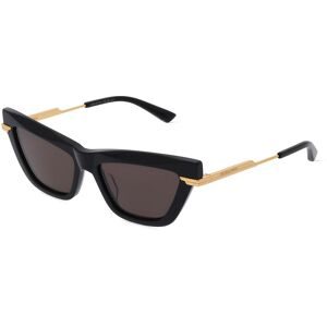Kering Eyewear Spa Bottega Veneta BV1241S Damen-Sonnenbrille Vollrand Cat Eye Acetat-Gestell, Schwarz