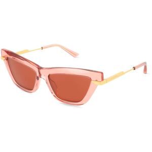 Kering Eyewear Spa Bottega Veneta BV1241S Damen-Sonnenbrille Vollrand Cat Eye Acetat-Gestell, Rot