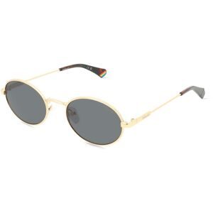 Safilo GmbH Polaroid 207365 Unisex-Sonnenbrille Vollrand Oval Metall-Gestell, Gold