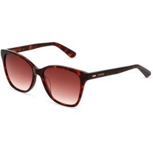 Marchon Germany GmbH Calvin Klein CK 21529 S Damen-Sonnenbrille Vollrand Quadratisch Kunststoff-Gestell, Havanna