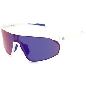 Marcolin Deutschland GmbH Adidas SP0074 Unisex-Sonnenbrille Vollrand Quadratisch Acetat Spritzguss-Gestell, Weiß