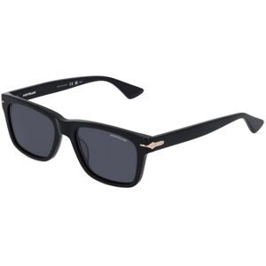 Kering Eyewear Spa Montblanc MB0263S Unisex-Sonnenbrille Vollrand Quadratisch Kunststoff-Gestell, Schwarz