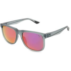 Kering Eyewear Spa Puma PU0442S Herren-Sonnenbrille Vollrand Eckig Kunststoff-Gestell, Grau
