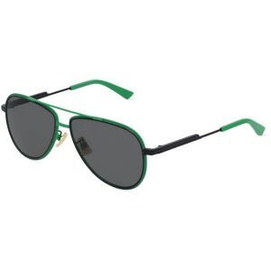 Kering Eyewear Spa Bottega Veneta BV1240S Herren-Sonnenbrille Vollrand Pilot Metall-Gestell, Grün