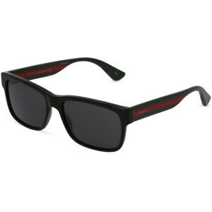 Kering Eyewear Spa Gucci GG0340S Unisex-Sonnenbrille Vollrand Quadratisch Kunststoff-Gestell, Schwarz