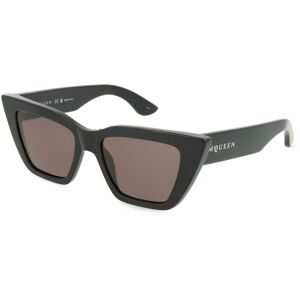 Kering Eyewear Spa Alexander McQueen AM0507S Damen-Sonnenbrille Vollrand Cat Eye Acetat-Gestell, Schwarz