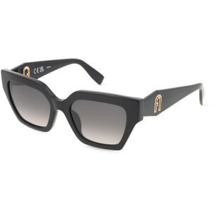 DE RIGO Vision D.A.CH. GmbH Furla SFU811 Damen-Sonnenbrille Vollrand Quadratisch Acetat-Gestell, Schwarz