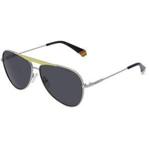 Safilo GmbH Polaroid PLD 6200/S/X Unisex-Sonnenbrille Vollrand Pilot Metall-Gestell, Grau