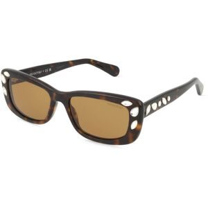 Luxottica Fashion Brillen Vertriebs GmbH Swarovski SK6008 Damen-Sonnenbrille Vollrand Quadratisch Acetat-Gestell, Havanna