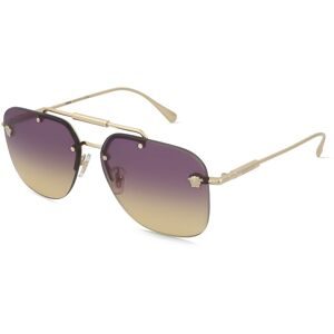 Luxottica Fashion Brillen Vertriebs GmbH Versace VE2296 Damen-Sonnenbrille Randlos Quadratisch Metall-Gestell, Gold