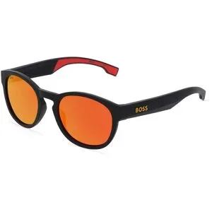 Safilo GmbH Boss 1452/S Herren-Sonnenbrille Vollrand Panto Kunststoff-Gestell, Schwarz