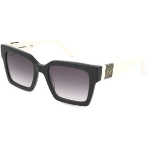 Marchon Germany GmbH Karl Lagerfeld KL6057S Damen-Sonnenbrille Vollrand Quadratisch Zylonit (Celluloseacetat)-Gestell, Schwarz