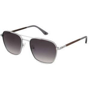 Masterdis Woodfellas 11720 PANORAMA Unisex-Sonnenbrille Vollrand Pilot Metall-Gestell, Silber