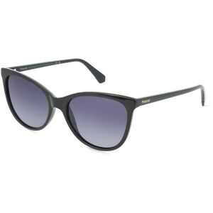 Safilo GmbH Polaroid 207369 Damen-Sonnenbrille Vollrand Cat Eye Kunststoff-Gestell, Schwarz