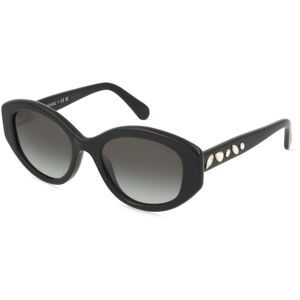 Luxottica Fashion Brillen Vertriebs GmbH Swarovski SK6005 Damen-Sonnenbrille Vollrand Quadratisch Acetat-Gestell, Schwarz