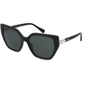 Luxottica Fashion Brillen Vertriebs GmbH Swarovski 0SK6016 Damen-Sonnenbrille Vollrand Quadratisch Acetat-Gestell, Schwarz