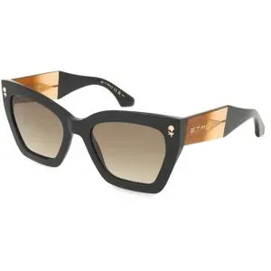 Safilo GmbH Etro 0090/S Damen-Sonnenbrille Vollrand Eckig Acetat-Gestell, Schwarz