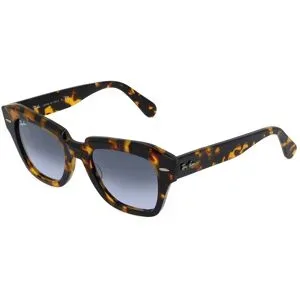 Luxottica Fashion Brillen Vertriebs GmbH Ray-Ban RB2186 Damen-Sonnenbrille Vollrand Quadratisch Acetat-Gestell, Havanna