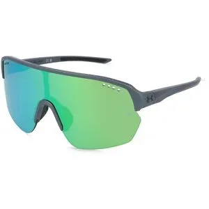 Safilo GmbH Under Armour UA GAMEDAY II/G Unisex-Sonnenbrille Halbrand Monoscheibe Kunststoff-Gestell, Grau