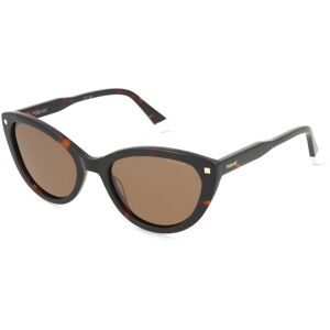 Safilo GmbH Polaroid 207381 Damen-Sonnenbrille Vollrand Cat Eye Acetat-Gestell, Havanna