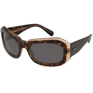 Luxottica Fashion Brillen Vertriebs GmbH Ray-Ban 0RB2212 BEATE Unisex-Sonnenbrille Vollrand Quadratisch Propionat-Gestell, Havanna