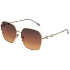 Kering Eyewear Spa Gucci GG0882SA Unisex-Sonnenbrille Vollrand Geometrisch Metall-Gestell, Gold