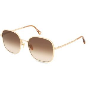 Kering Eyewear Spa Chloé CH0255SK Unisex-Sonnenbrille Vollrand Eckig Metall-Gestell, Gold