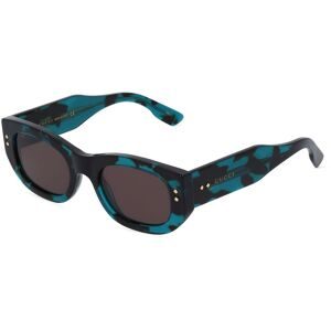 Kering Eyewear Spa Gucci GG1215S Damen-Sonnenbrille Vollrand Quadratisch Kunststoff-Gestell, Havanna