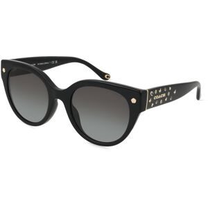 Luxottica Fashion Brillen Vertriebs GmbH Coach 0HC8393U Damen-Sonnenbrille Vollrand Rund Acetat-Gestell, Schwarz