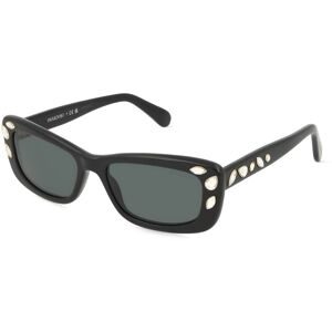 Luxottica Fashion Brillen Vertriebs GmbH Swarovski SK6008 Damen-Sonnenbrille Vollrand Quadratisch Acetat-Gestell, Schwarz