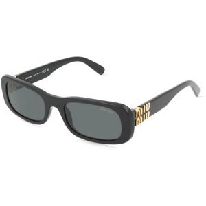 Luxottica Fashion Brillen Vertriebs GmbH Miu Miu MU08ZS Damen-Sonnenbrille Vollrand Eckig Acetat-Gestell, Schwarz