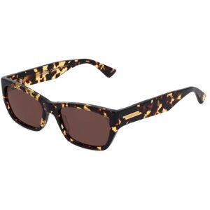 Kering Eyewear Spa Bottega Veneta BV1143S Damen-Sonnenbrille Vollrand Butterfly Kunststoff-Gestell, Havanna