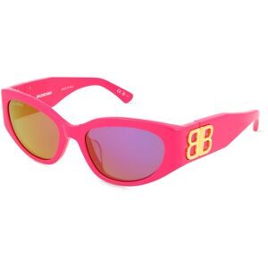 Kering Eyewear Spa Balenciaga BB0324SK Damen-Sonnenbrille Vollrand Oval Acetat-Gestell, Lila