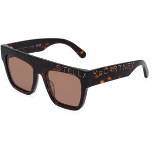 Thélios Stella McCartney SC40032I Damen-Sonnenbrille Vollrand Quadratisch Acetat-Gestell, Havanna