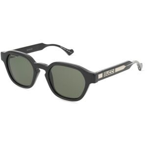 Kering Eyewear Spa Gucci GG1730S Unisex-Sonnenbrille Vollrand Panto Kunststoff-Gestell, Schwarz