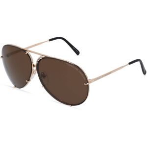 DE RIGO Vision D.A.CH. GmbH Porsche Design 8478 - mit Wechselgläsern Unisex-Sonnenbrille Vollrand Pilot Metall-Gestell, Gold