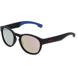 Safilo GmbH Boss 1452/S Herren-Sonnenbrille Vollrand Panto Kunststoff-Gestell, Schwarz