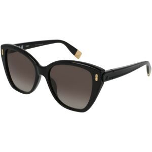 DE RIGO Vision D.A.CH. GmbH Furla SFUB11 Damen-Sonnenbrille Vollrand Quadratisch Kunststoff-Gestell, Schwarz