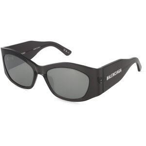 Kering Eyewear Spa Balenciaga BB0329S Unisex-Sonnenbrille Vollrand Quadratisch Acetat-Gestell, Grau