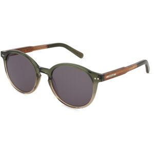 Masterdis Woodfellas 10777 Unisex-Sonnenbrille Vollrand Rund Acetat-Gestell, Grün