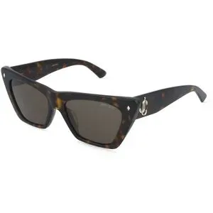 Luxottica Fashion Brillen Vertriebs GmbH Jimmy Choo JC5062U Damen-Sonnenbrille Vollrand Cat Eye Acetat-Gestell, Havanna