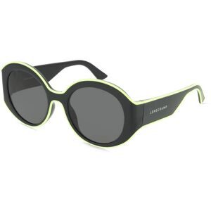 Marchon Germany GmbH Longchamp LO758S Unisex-Sonnenbrille Vollrand Oval Acetat Spritzguss-Gestell, Schwarz