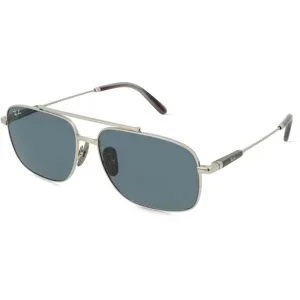 Luxottica Fashion Brillen Vertriebs GmbH Ray-Ban RB8096 Unisex-Sonnenbrille Vollrand Quadratisch Titan-Gestell, Silber