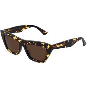 Kering Eyewear Spa Bottega Veneta BV1121S Unisex-Sonnenbrille Vollrand Butterfly Kunststoff-Gestell, Havanna