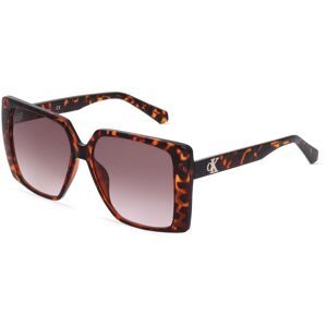 Marchon Germany GmbH Calvin Klein CKJ22607S Unisex-Sonnenbrille Vollrand Quadratisch Kunststoff-Gestell, Havanna