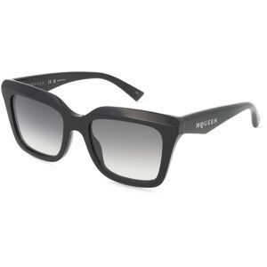 Kering Eyewear Spa Alexander McQueen AM0473S Damen-Sonnenbrille Vollrand Eckig Acetat-Gestell, Schwarz