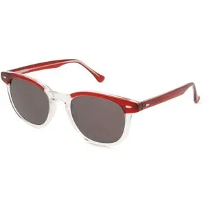 Suncute Industries Co., Ltd. Fielmann MC 610 SUN CL Unisex-Sonnenbrille Vollrand Quadratisch Acetat Spritzguss-Gestell, Rot